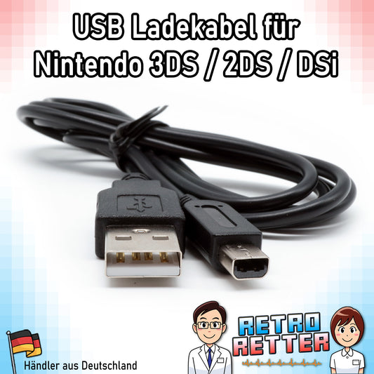 USB Ladekabel für Nintendo 3DS | 3DS XL | New 3DS | New 3DS XL 2DS | 2DS XL | DSi | DSi XL