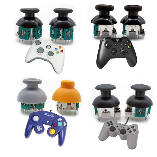 Set: Analog-Sticks und Thumbstick Caps für - PS2 / PS4 / Xbox 360 One Elite / GameCube -