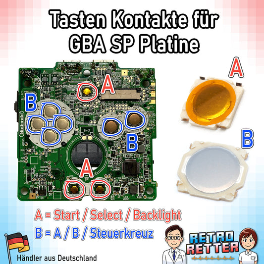 Ersatz Tasten Kontakte für GBU SP Platine