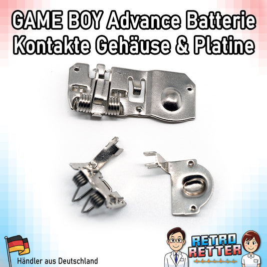 Set Battriekontakte (Mainboard + Gehäuse) für den Nintendo GAME BOY Advance