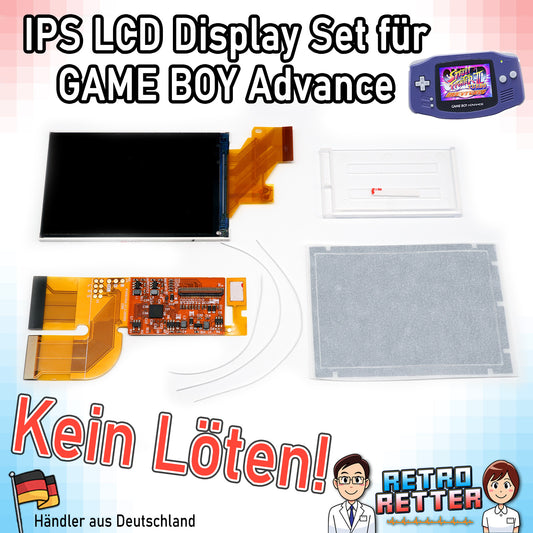 GAME BOY Advance V3 IPS LCD Set - Drop In, ohne löten! -