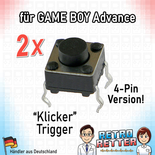 2x Klicker Tasten Trigger für GAME BOY Advance