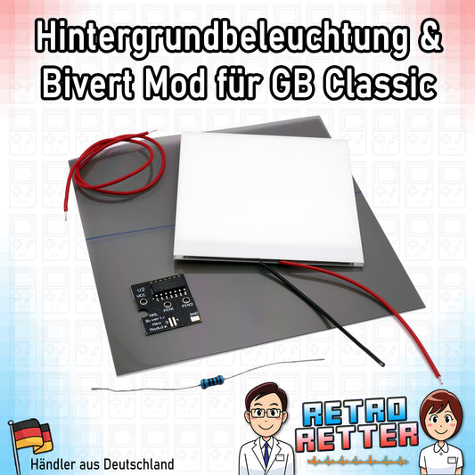 Hintergrundbeleuchtung & Bivert Mod Chip GAME BOY Classic & Pocket