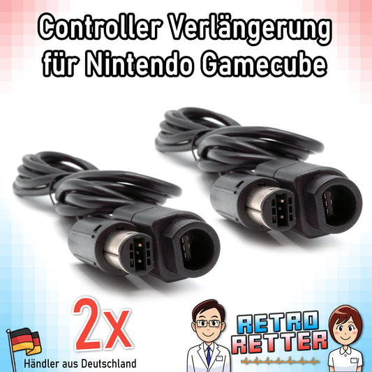 2x 1,8m Controller Verlängerungskabel für Nintendo GameCube