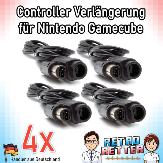 4x 1,8m Controller Verlängerungskabel für Nintendo GameCube