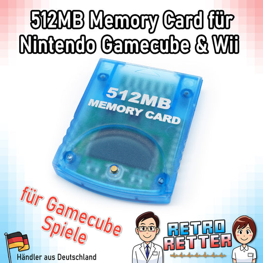 Spielstand Speicherkarte für Nintendo GameCube & Wii - 512 MB / 8192 Blöcke -