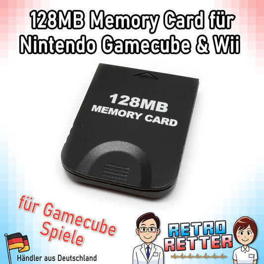 Speicherkarte Schwarz für Nintendo GameCube & Wii - 128 MB / 2043 Blöcke -