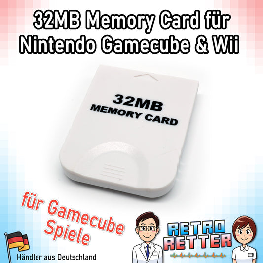 Speicherkarte Weiß für Nintendo GameCube & Wii - 32 MB / 507 Blöcke -