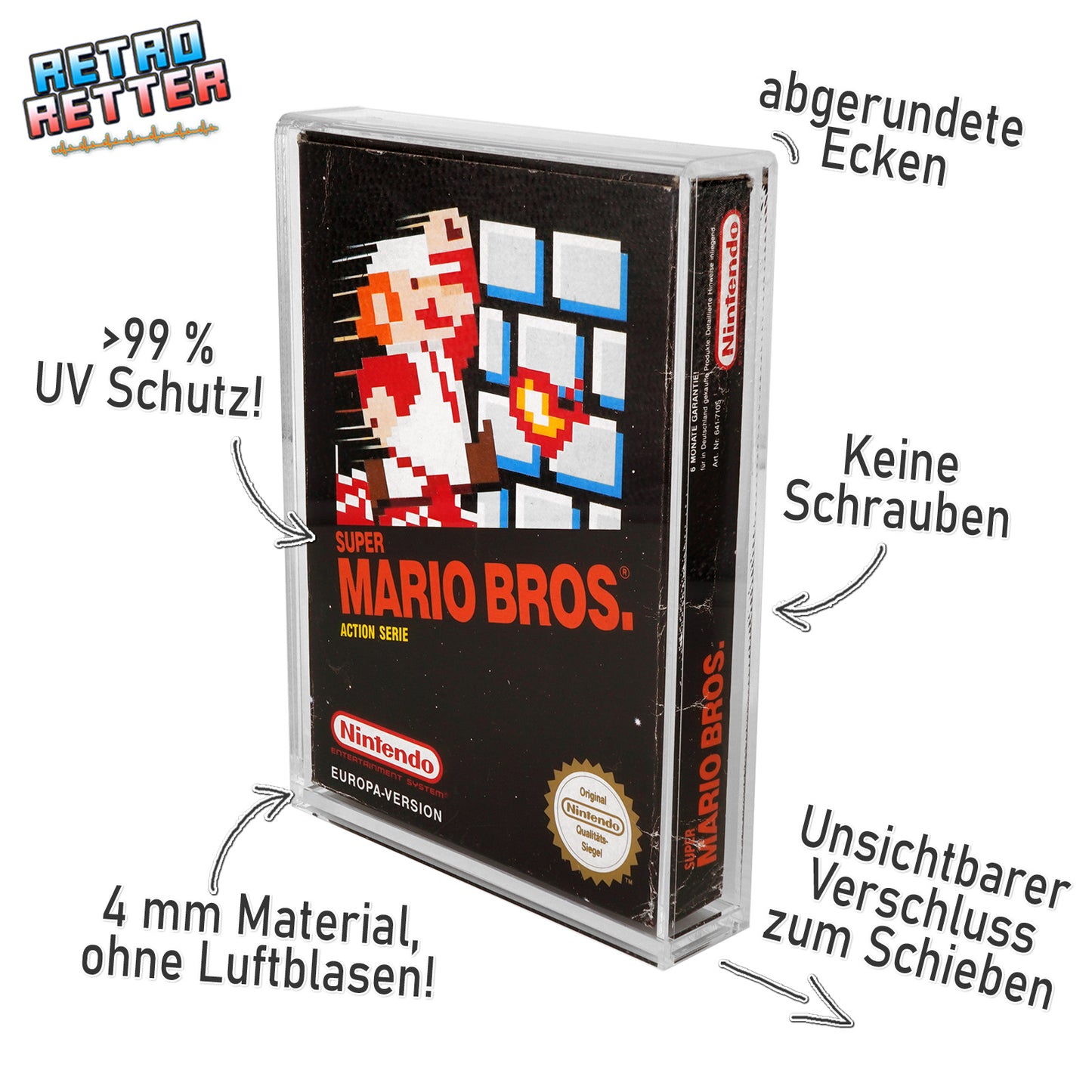 Acryl Case für Nintendo NES Spiele OVP