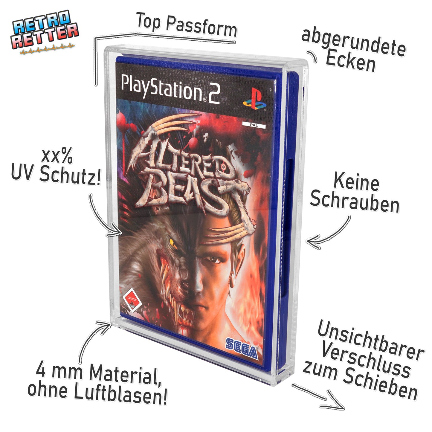 Acryl Case für Sony PS2 Spiele OVP