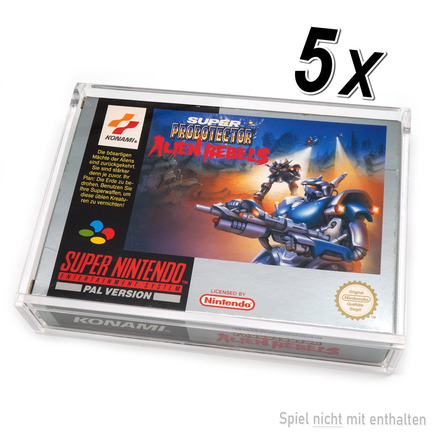 Acryl Case für Super Nintendo (SNES) Spiele OVP