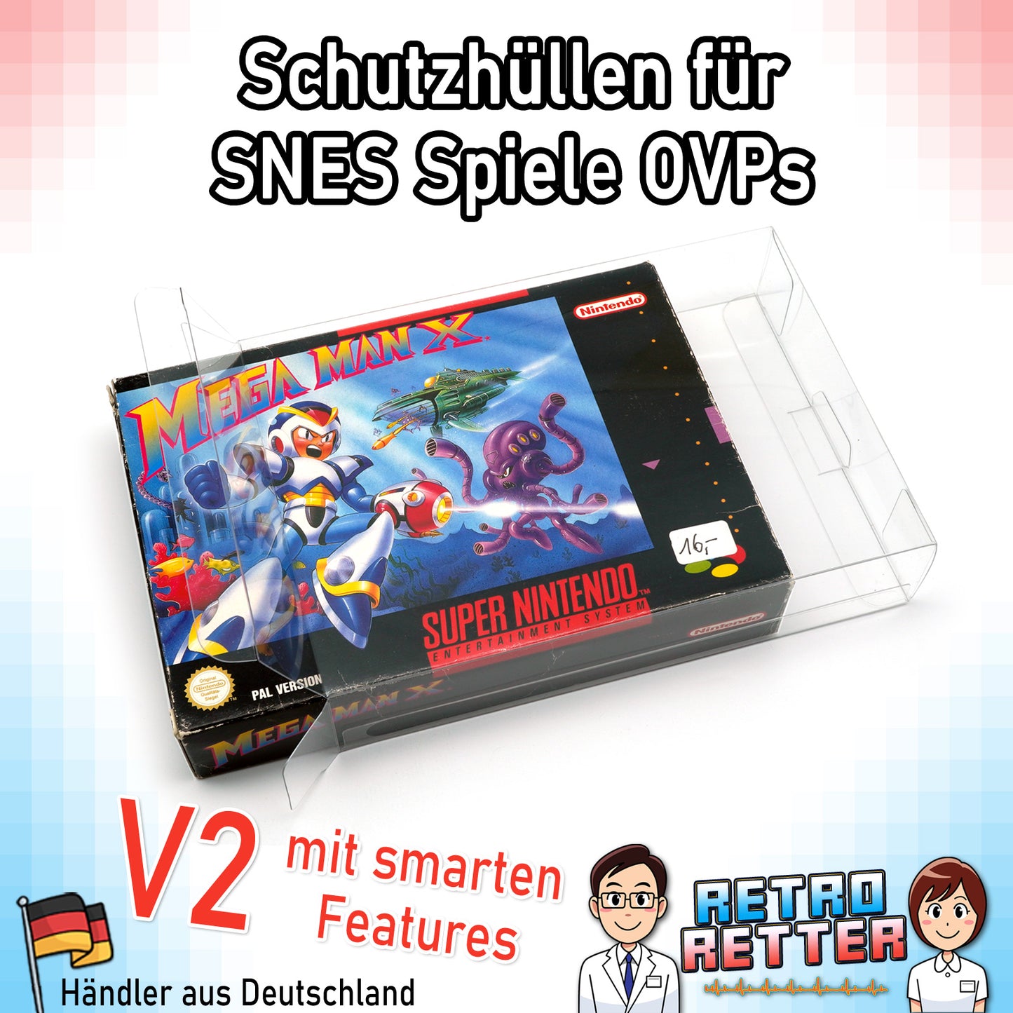 Super Nintendo Spiele OVP Schutzhüllen