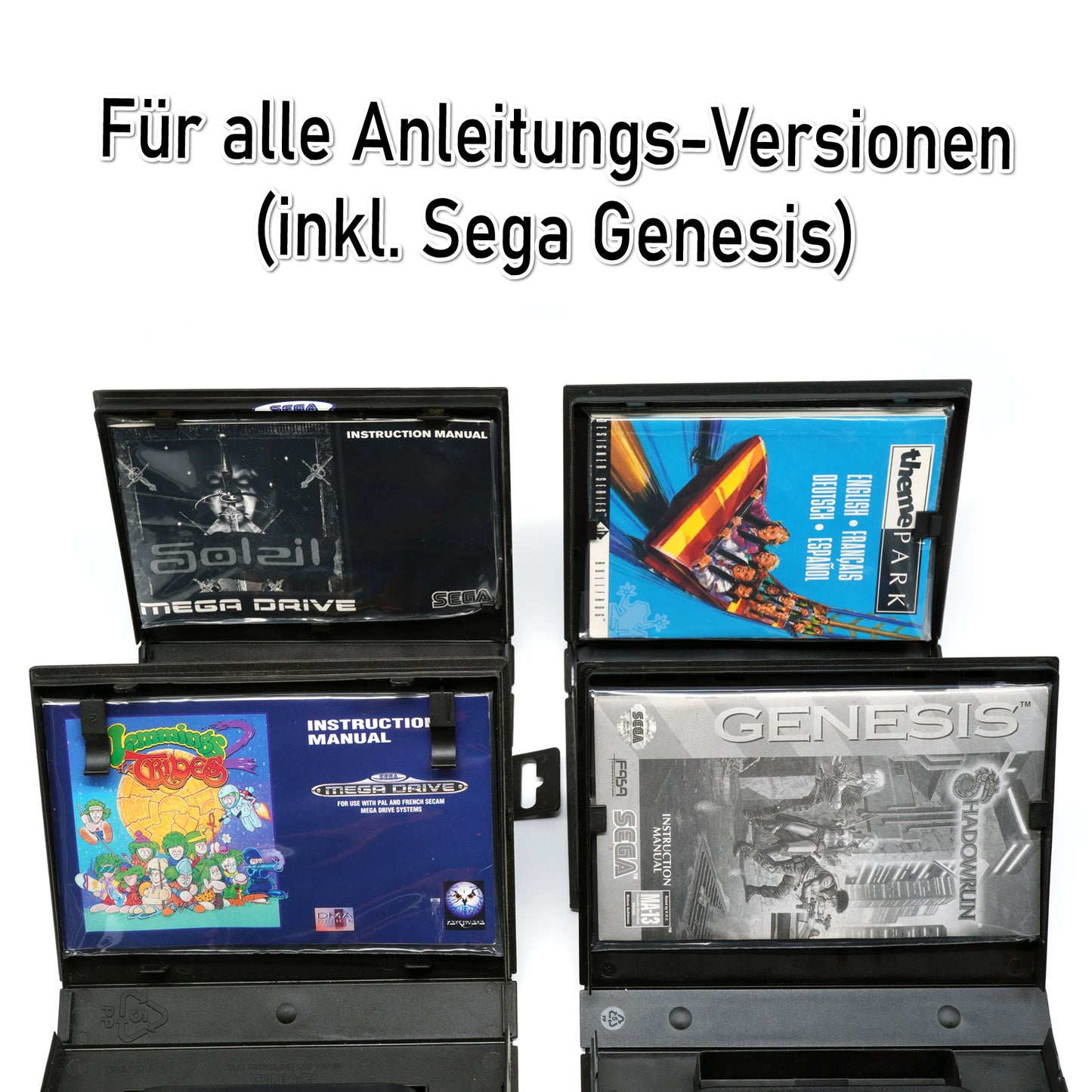 Hüllen für Mega Drive Spiele Anleitungen