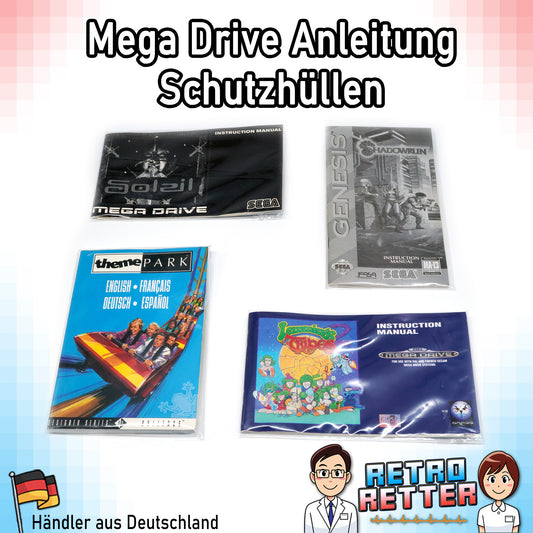 Hüllen für Mega Drive Spiele Anleitungen