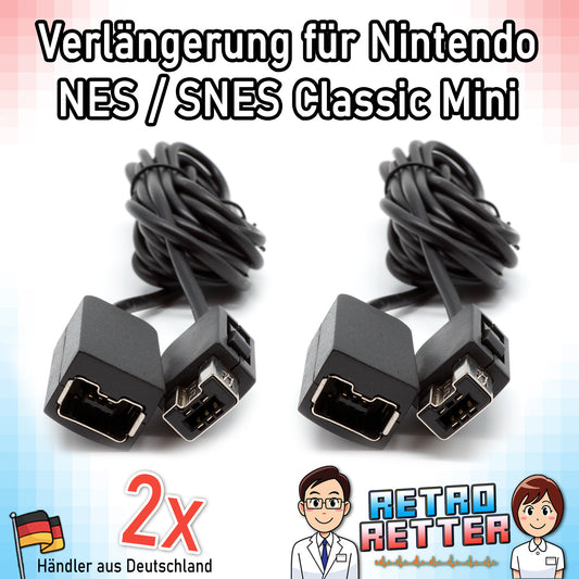 2x 3m Verlängerungskabel für NES / SNES Classic Mini