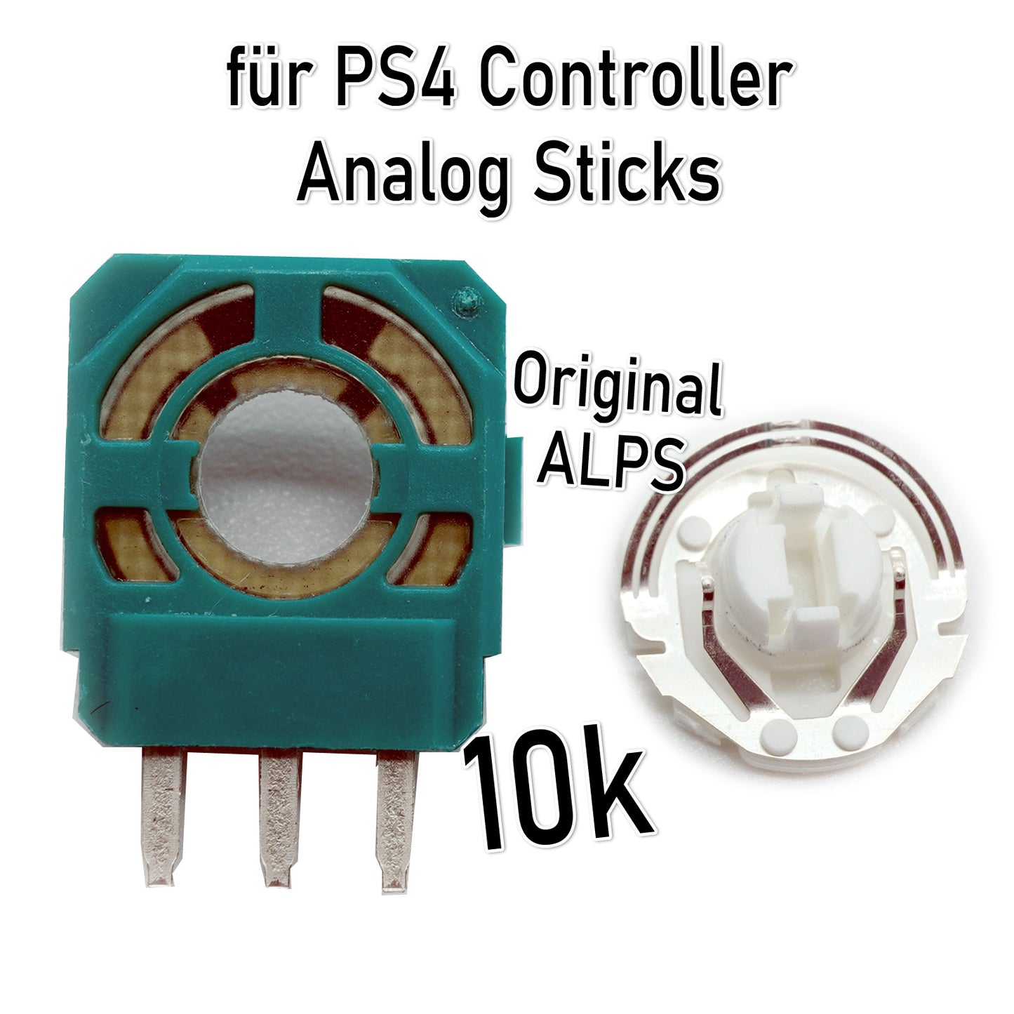 Potis für PS4 Controller Analog-Sticks - Neu, original Hersteller, 10k Poti weiß -