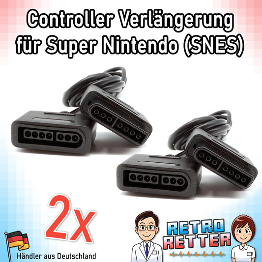 2x 1,8m Controller Verlängerungskabel für Nintendo SNES