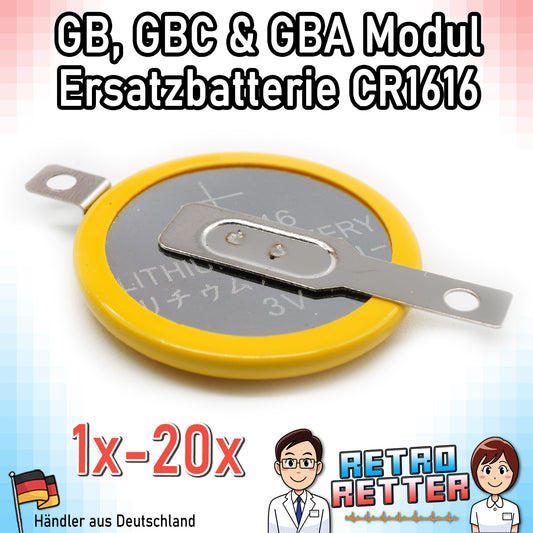 CR1616 Spielstand Batterien für GAME BOY Module - Pokemon | Mario | Wario | uvm. -